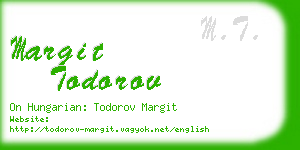 margit todorov business card